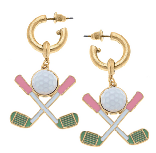 Pink Golf Club Earring