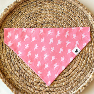 Pink Horses Dog Bandana