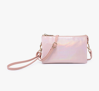 Pink Irides Wristlet Crossbody