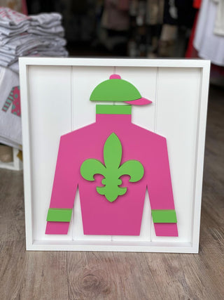 Pink Jersey Framed Sign