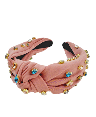 Pink Jewel Knot Headband