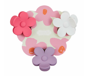 Pink Mini Daisy Hairclip Set