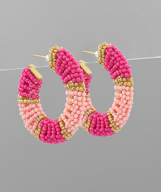 Pink Oval Hoop