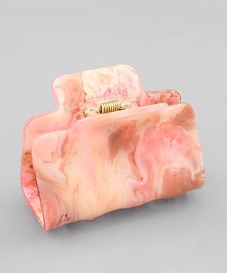 Pink Resin Square Hair Clip