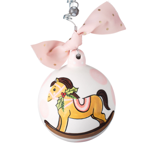 Pink Rocking Horse Ornament