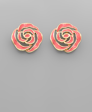 Pink Rose Stud