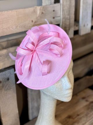 Pink Satin Fascinator
