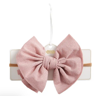 Pink Shimmer Bow Headband