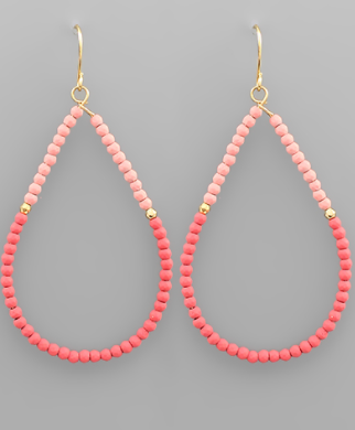 Pink Silicone Teardrop Earring