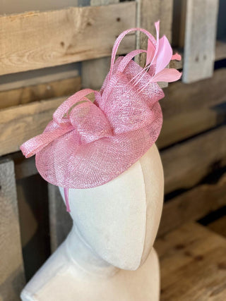 Pink Sinamay Fascinator
