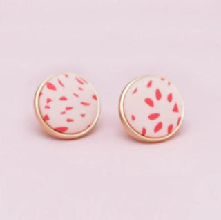 Pink Speckle Mavery Stud