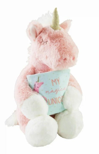 Pink Unicorn Plush With Book