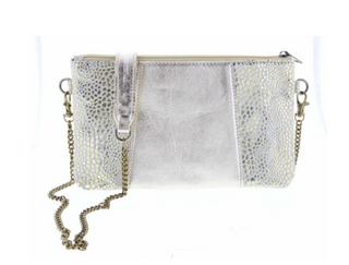 Piper Crossbody Gold Reptile