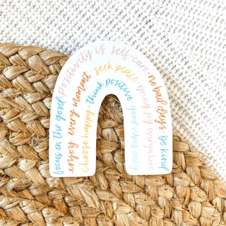 Postive Words Rainbow Sticker
