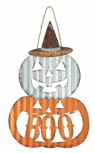 Pumpkin Light Up Door Hanger