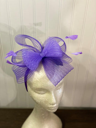 Purple Bow Fascinator
