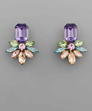 Purple Marquise Stud