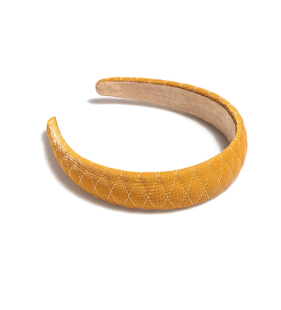 Quilted Faux Leather Headband Suf