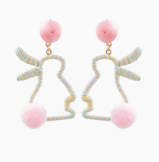 Rabbit Outline Earrings Multi