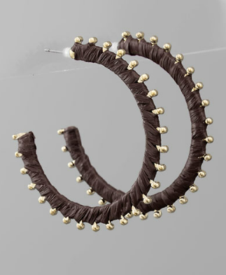 Rachel Hoop Earring Brown