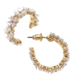Rachel Pearl Flower Hoop