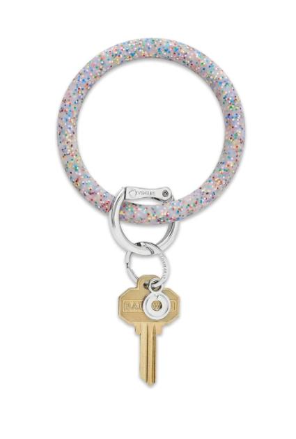 Rainbow Confetti Key Ring