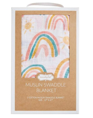 Rainbow Muslin Swaddle