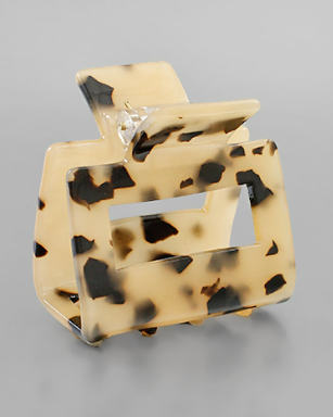 Rectangular Hair Clip Lt. Tortoise