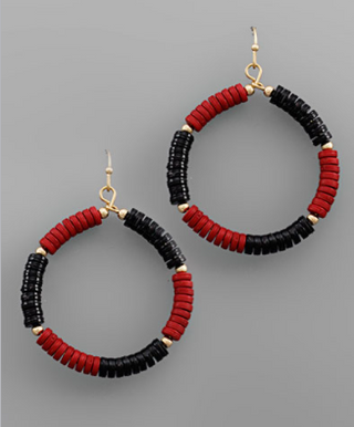 Red & Black Circle Hoop