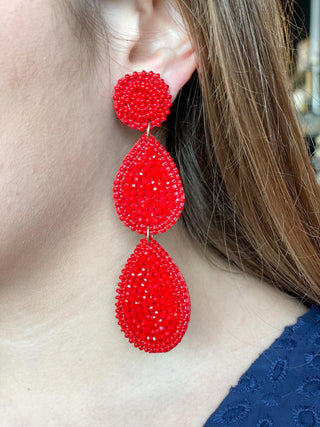 Red Drop Earring