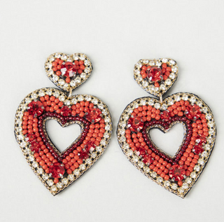 Red Heart Earring