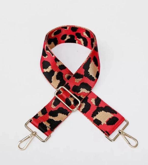 Red Leopard Guitar Strap