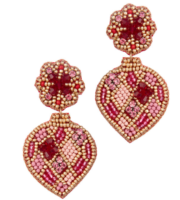 Red Ornament Earring