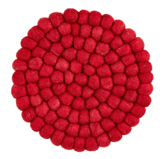 Red Pom Trivet