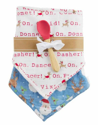 Reindeer Bib & Spoon Set