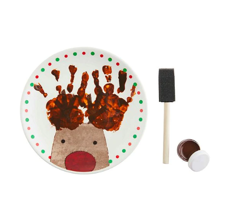 Reindeer Handprint Plate