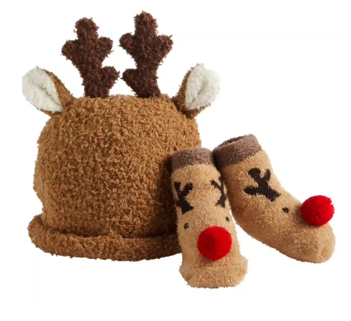 Reindeer Sock/Hat Set