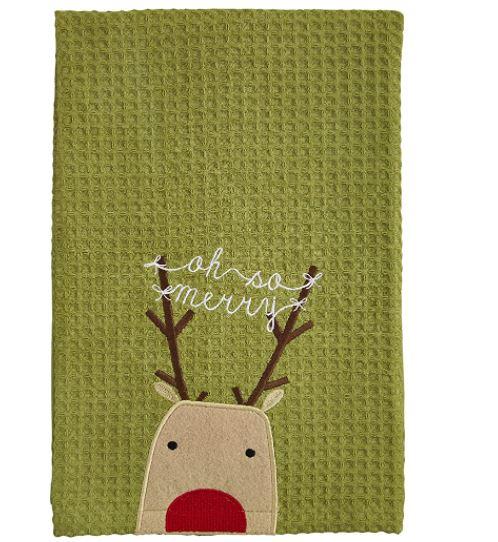 Reindeer Waffle Towel