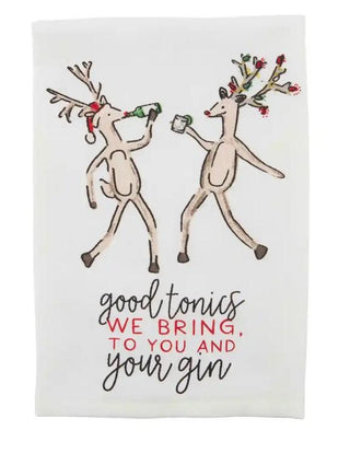 Reindeer Xmas Drinking Towel