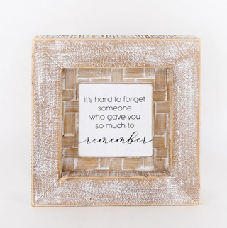 Remember Bamboo Framed Sign