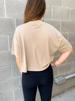 Ribbed Cropped Pocket Tee (More Colors)