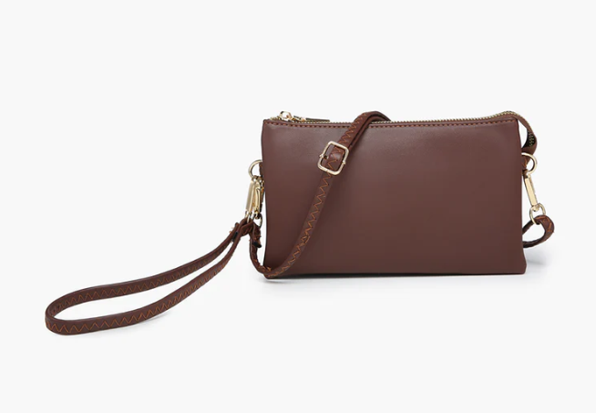 Chocolate Riley Wristlet Crossbody