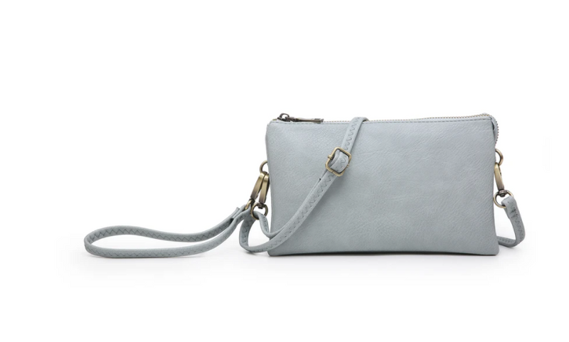 Riley Crossbody/Wristlet Gray Teal