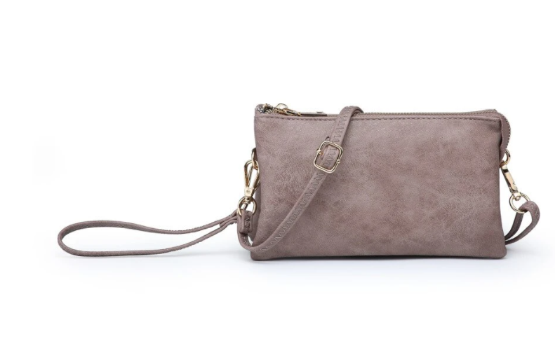 Riley Crossbody/Wristlet Warm Taupe