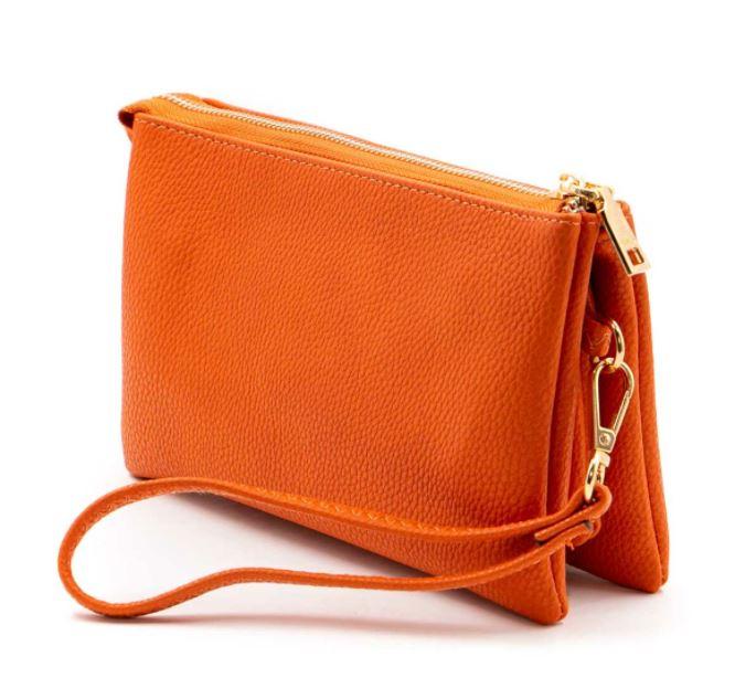 Riley Wristlet Crossbody Orange