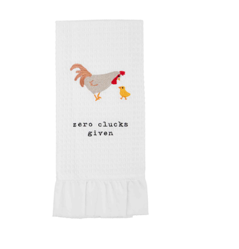 Rooster Waffle Ruffle Towel