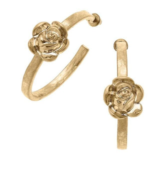 Rose Hoop Earring