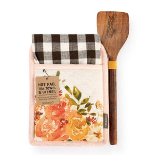 Rose Hot Pad & Spatula Set