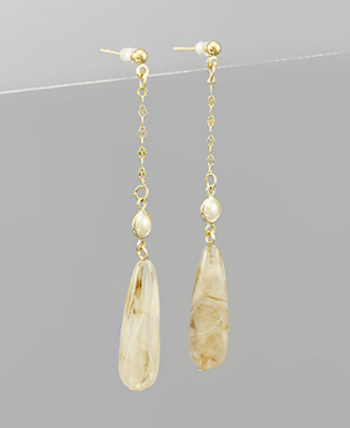 Rowan Earrings Ivory/Brown