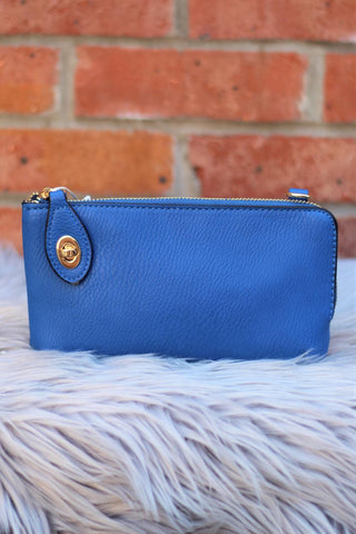 Royal Blue Lock Crossbody